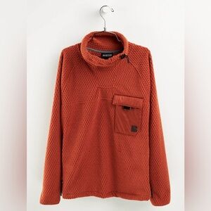 Burton Hearth Fleece Pullover | Men’s Large | Burnt Orange Sherpa Jacket